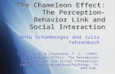 The Chameleon Effect: The Perception-Behavior Link and Social Interaction