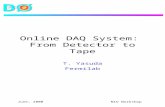 Online DAQ System:  From Detector to Tape