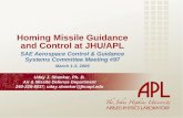 Homing Missile Guidance and Control at JHU/APL