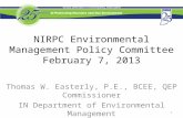 NIRPC Environmental Management Policy Committee February 7, 2013