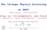 The Strange Physics Occurring  at RHIC