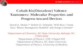 Cobalt- bis(Dioxolene ) Valence  Tautomers : Molecular Properties and Progress toward Devices