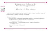 Evénements W,Z au LHC: Mesures et applications N.Besson, M.Boonekamp
