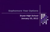 Sophomore Year Options