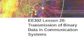 EE302 Lesson 20: Transmission of Binary Data in Communication Systems