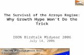 The Survival of the Arroyo Regime: Why Growth Hype Won’t Do the Trick