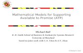Mathematical Models for Supporting Available to Promise (ATP)