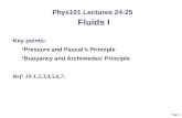 Phys101  Lectures  24-25  Fluids I