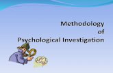 Methodology of Psychological Investigation
