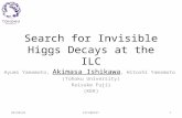 Search for Invisible Higgs Decays at the ILC