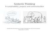 Systems Thinking in sustainability, projects and communication