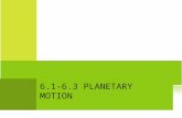 6.1-6.3 Planetary Motion