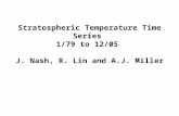 Stratospheric Temperature Time Series  1/79 to 12/05  J. Nash, R. Lin and A.J. Miller