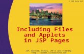 Including Files  and Applets  in JSP Pages