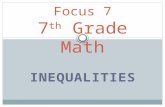 Focus 7 7 th  Grade Math