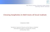 Closing loopholes in Bell tests of  local  realism