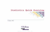 Statistics Quick Overview