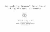 Recognizing Textual Entailment using the UNL  framework