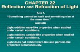 CHAPTER 22 Reflection  and  Refraction of Light