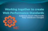 Working together to create Web Performance Standards
