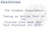 The Student  Experience Taking an Online Test in  the Florida  Item Bank and