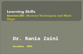Learning Skills Session III:   Memory Techniques and Mind Maps