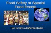 Food Safety at Special Food Events