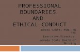Professional Boundaries  and  Ethical Conduct