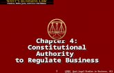Chapter 4: Constitutional Authority  to Regulate Business