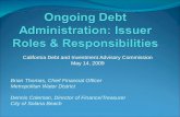 Ongoing Debt Administration: Issuer Roles & Responsibilities
