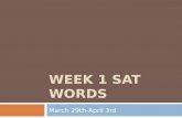 Week 1 SAT Words