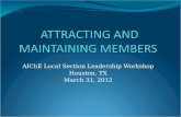 ATTRACTING AND MAINTAINING MEMBERS