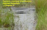 Factors Limiting Distribution:  Habitat Selection  – Chapter 5