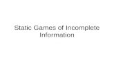 Static Games of Incomplete Information