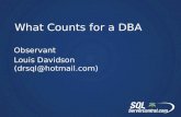 What  Counts for a DBA