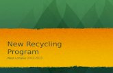 New Recycling Program