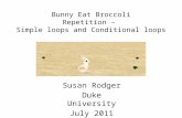 Bunny Eat Broccoli Repetition –  Simple loops and Conditional loops