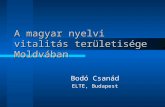 A magyar nyelvi vitalitás területisége Moldvában