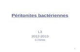 Péritonites bactériennes