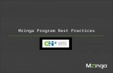 Mzinga  Program Best Practices