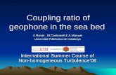 Coupling ratio of geophone in the sea bed