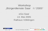 Workshop „Bürgerdienste Saar   I / 2005“