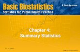 Chapter 4:  Summary Statistics