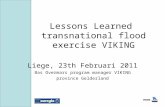 Lessons Learned  transnational flood exercise VIKING