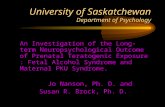 University of Saskatchewan  Department of Psychology