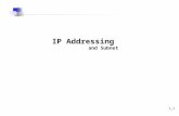 IP Addressing              and Subnet