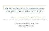 Solvent extraction of selected endocrine-disrupting phenols using ionic liquids