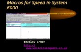 Macros for Speed in System 6000