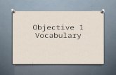 Objective 1 Vocabulary