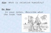 Aim :  What is relative humidity? Do Now :  In your notes, describe what the term “humid” means.